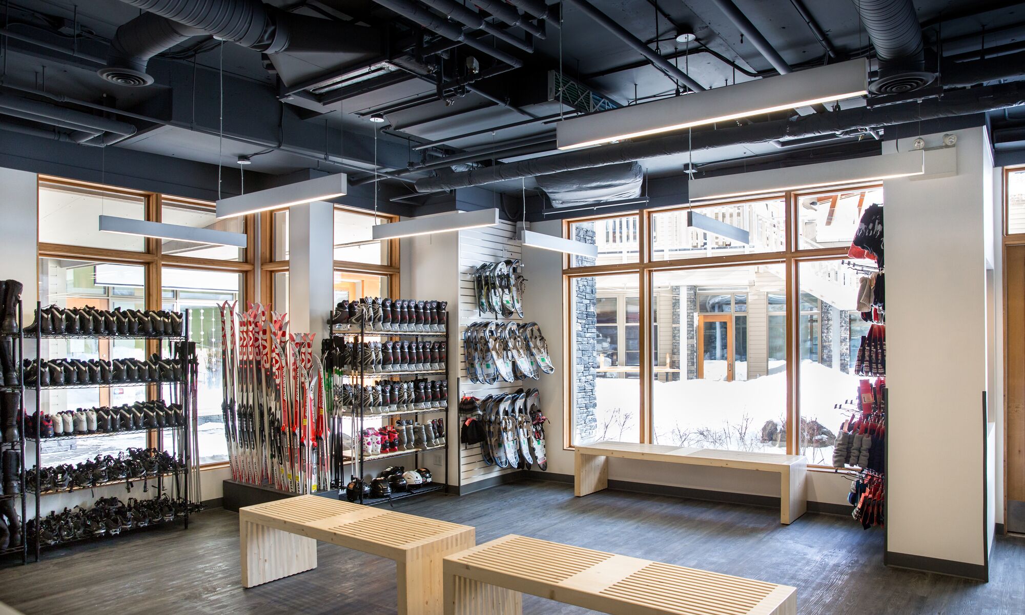 Interior of the Banff Adventures store in the Banff townsite.